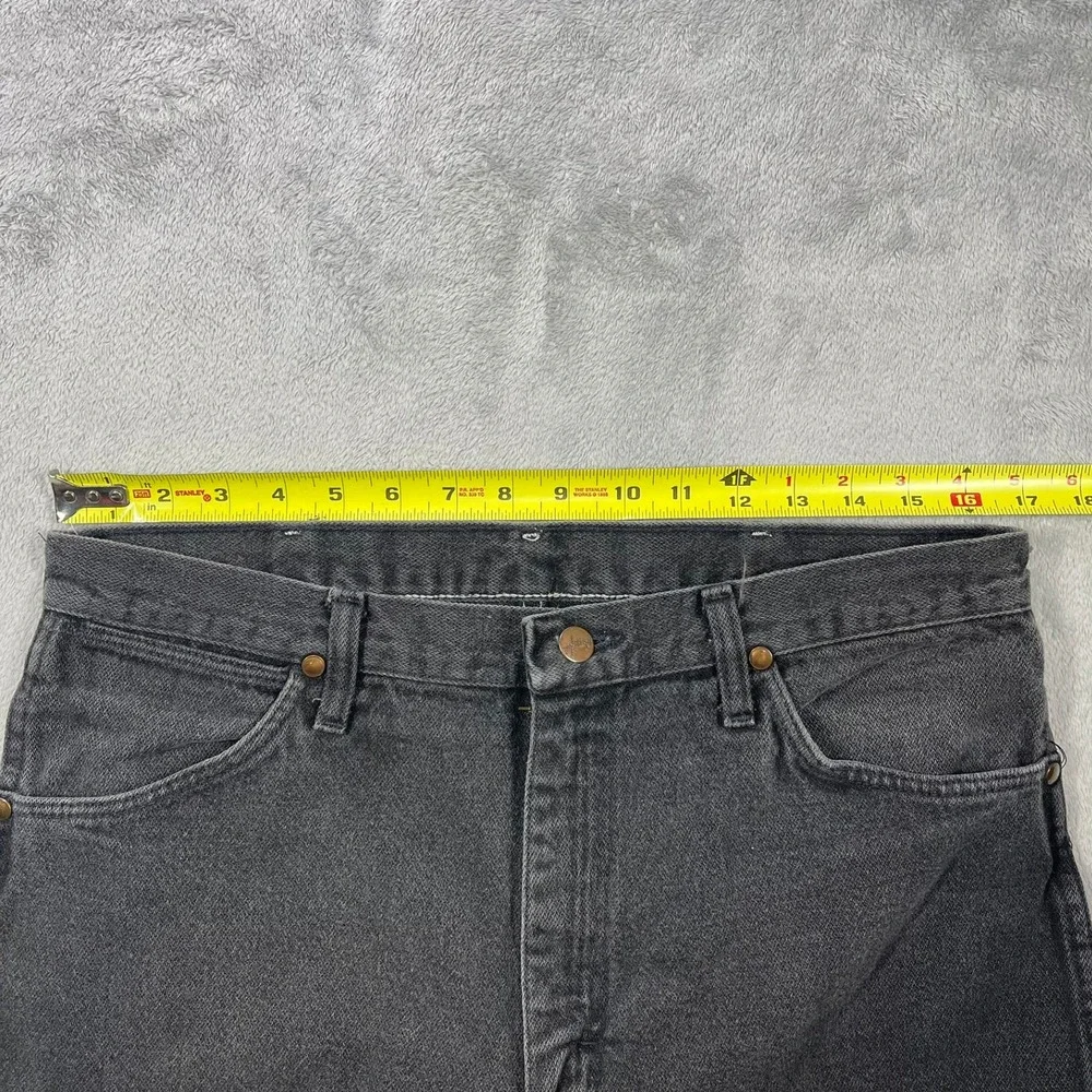 Wrangler Jeans Mens 34(33)x32(30.5) Black 13MWZ Cowboy Cut Straight Leg USA READ